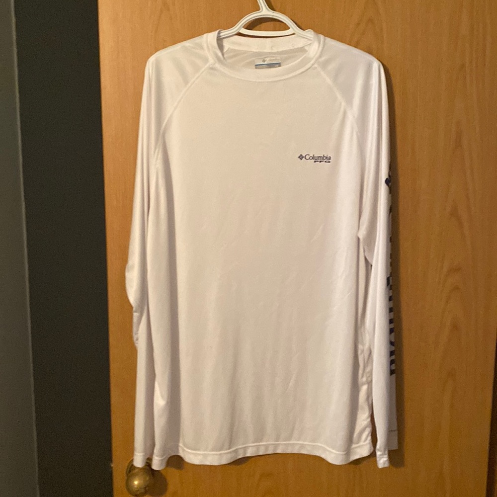 Columbia PFG SPF long sleeve white large men’s shirt